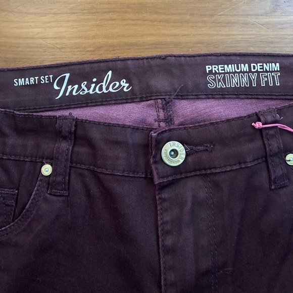 ποΈ 2/$20 ποΈ SmartSet burgundy skinny jeans (size 31) - Picture 4 of 4